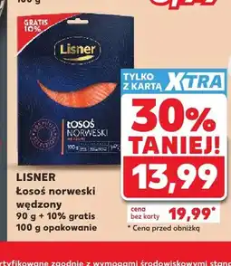 Kaufland Łosoś norweski wędzony Lisner oferta
