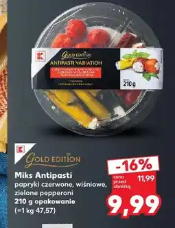 Kaufland Miks antipasti papryki czerwone, wiśniowe, zielone pepperoni K-Gold Edition oferta