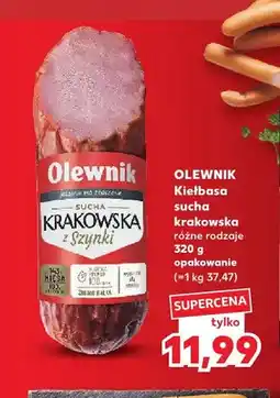 Kaufland Kiełbasa sucha krakowska Olewnik oferta