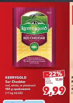 Kaufland Ser Cheddar red w plastrach Kerrygold oferta