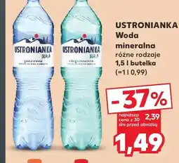 Kaufland Woda mineralna niegazowana Ustronianka Biała oferta