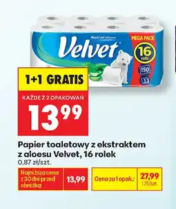 Biedronka Papier toaletowy Velvet oferta