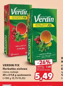 Kaufland Herbatka ziołowa Verdin Fix z maliną oferta