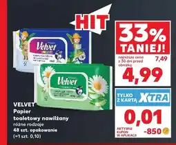 Kaufland Papier toaletowy nawilżany Velvet Junior oferta