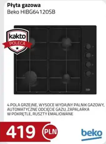 Płyta gazowa Beko HIBG64120SB