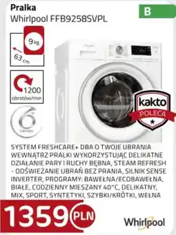 Kakto Prałka Whirlpool FFB9258SVPL oferta