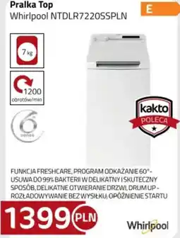 Kakto Prałka Top Whirlpool NTDLR7220SSPLN oferta