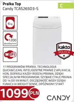 Kakto Pralka Top Candy TCAS265D3-S oferta