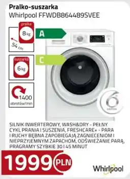 Kakto Pralko-suszarka Whirlpool FFWD864489SVEE oferta