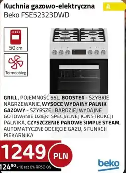 Kakto Kuchnia gazowo-elektryczna Beko FSE52323DWD oferta