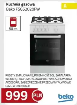 Kakto Kuchnia gazowa Beko FSG52020FW oferta
