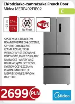 Kakto Chłodziarko-zamrażarka French Door Midea MERF402FIE02 oferta