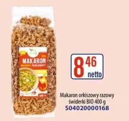 AT Makaron orkiszowy razowy świderki BIO oferta