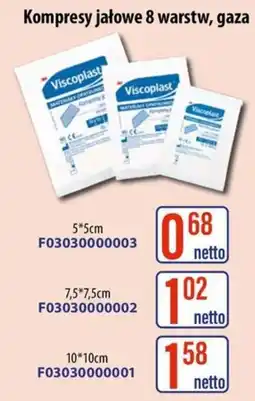 AT Kompresy jałowe 8 warstw, gaza Viscoplast oferta