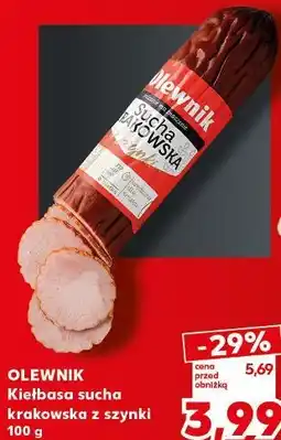 Kaufland Olewnik Kiełbasa sucha krakowska z szynki oferta