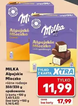 Kaufland Milka Alpejskie Mleczko oferta