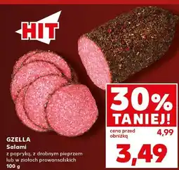 Kaufland Gzella Salami z papryką, z drobnym pieprzem lub w ziołach prowansalskich oferta