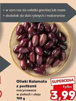 Kaufland Oliwki Kalamata z pestkami marynowane w ziołach i oleju oferta