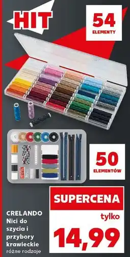 Kaufland Nici do szycia i przybory krawieckie Crelando oferta