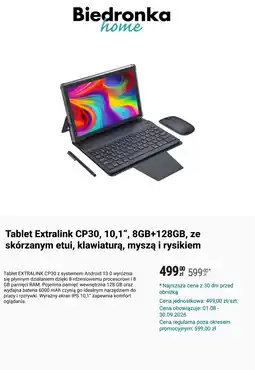 Biedronka Tablet Extralink CP30, 10,1, 8GB+128GB, ze skórzanym etui, klawiaturą, myszą i rysikiem oferta
