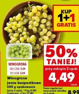Kaufland Winogrona jasne bezpestkowe oferta