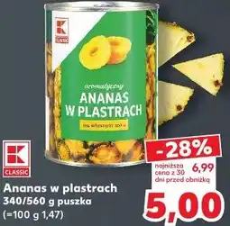 Kaufland K-Classic Ananas w plastrach oferta