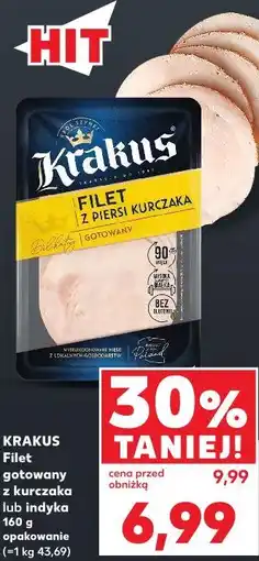 Kaufland Krakus Filet gotowany z kurczaka lub indyka oferta