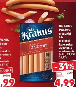 Kaufland Krakus Parówki z szynki lub z piersi kurczaka oferta