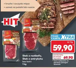 Kaufland Stek z rostbefu, Stek z antrykotu bez kości Sokołów Uczta Kulinarna oferta