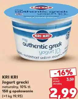 Kaufland KRI KRI Jogurt grecki naturalny 10% tł oferta