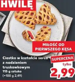 Kaufland Ciastko w kształcie serca z nadzieniem truskawkowym oferta