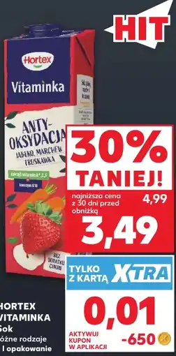 Kaufland HORTEX VITAMINKA Sok różne rodzaje oferta