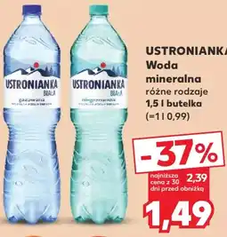 Kaufland USTRONIANKA Woda mineralna różne rodzaje oferta