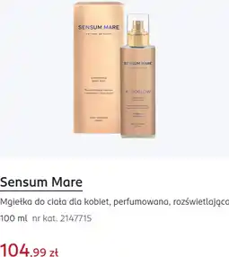 Rossmann Sensum Mare Algoglow rozświetlająca mgiełka do ciała dla kobiet oferta