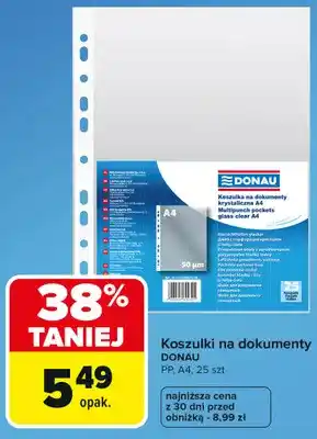 Koszulki na dokumenty Donau PP A4