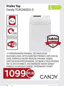 Kakto Pralka Top Candy TCAS265D3-S oferta