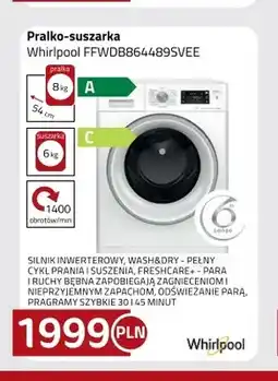 Kakto Pralko-suszarka Whirlpool FFWDB864489SVEE oferta