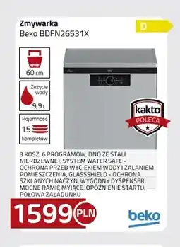 Kakto Zmywarka Beko BDFN26531X oferta