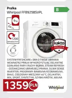 Kakto Pralka Whirlpool FFB9258SVPL oferta