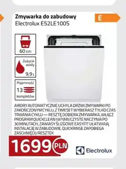 Kakto Zmywarka do zabudowy Electrolux E52LE100S oferta