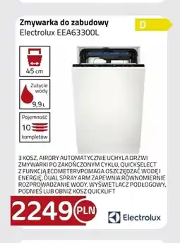 Kakto Zmywarka do zabudowy Electrolux EEA63300 l oferta