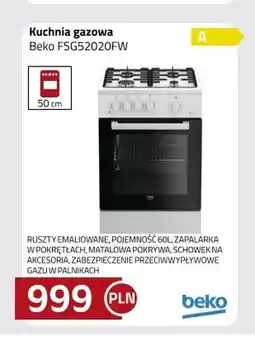 Kakto Kuchnia gazowa Beko FSG52020FW oferta