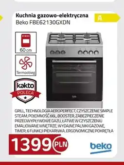 Kakto Kuchnia gazowo-elektryczna Beko FBE62130GXDN oferta
