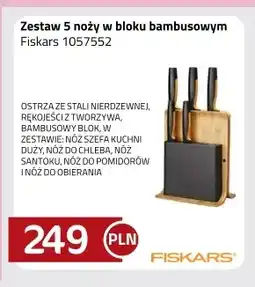 Kakto Zestaw 5 noży w bloku bambusowym Fiskars 1057552 oferta