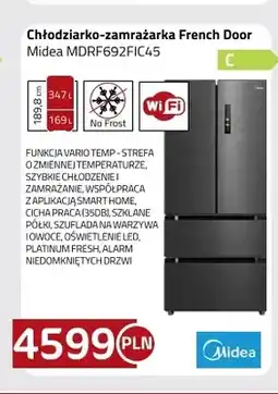 Kakto Chłodziarko-zamrażarka French Door Midea MDRF692FIC45 oferta
