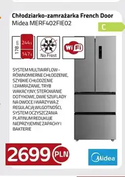 Kakto Chłodziarko-zamrażarka French Door Midea MERF402FIE02 oferta