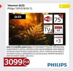 Kakto Telewizor Qled Philips 75PUS7810/12 oferta