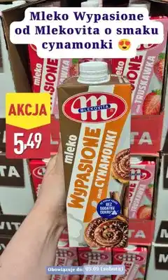 ALDI Mleko Mlekovita Wypasione smak cynamonki oferta