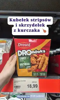 ALDI Kubełek stripsów i skrzydełek z kurczaka Drosed Dromówka oferta