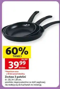 Auchan Zestaw 3 patelni oferta